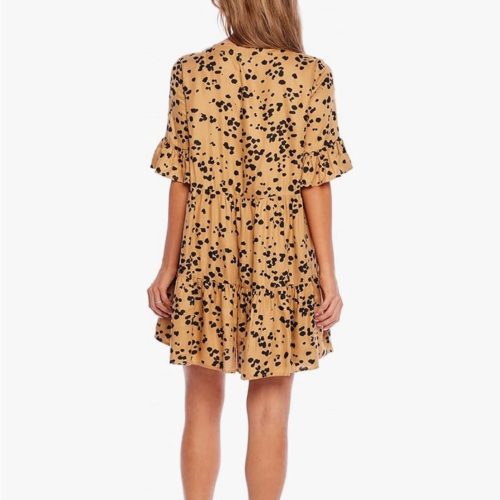 Mud Pie Womens Aster Women's Short Sleeve Flounce Dress - Picture 2 of 9